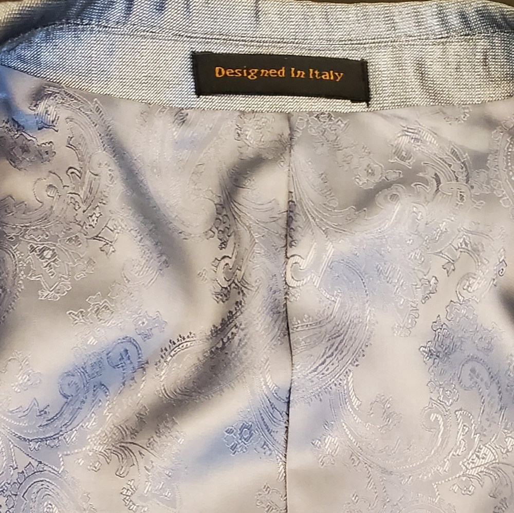 Vinci~2 Button Sharkskin Blazer - Picture 11 of 12